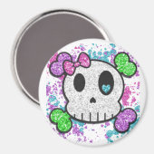 MAGNETS de casier SKULL, réfrigérateur Retour à l' (Recto/Verso)