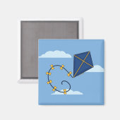 Magnets de cerfs-volants bleu (Recto/Verso)