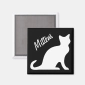 Magnets de chat avec votre nom d'animal de compagn (Recto/Verso)