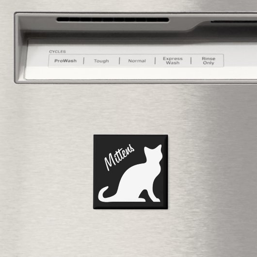 Magnets de chat avec votre nom d'animal de compagn (In Situ (Lave-vaisselle))
