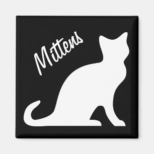 Magnets de chat avec votre nom d'animal de compagn