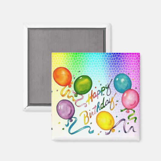 Magnets de fête d'anniversaire (Recto/Verso)