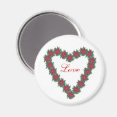 Magnets de fleurs en forme de coeur (Recto/Verso)