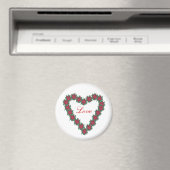 Magnets de fleurs en forme de coeur (In Situ (Lave-vaisselle))
