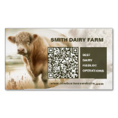 Magnets de la carte de code QR pour vache Business (devant)