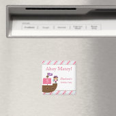 Magnets de la fête d'anniversaire de la fille rose (In Situ (Lave-vaisselle))