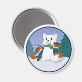 Magnets de la Journée de la neige Kitsune (Recto/Verso)