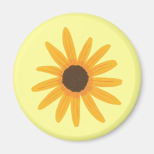 Magnets de la peinture de tournesol jaune
