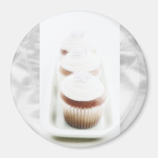 Magnets de la tourbe de cupcake d'argent (Devant)