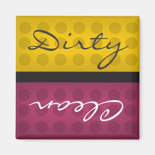 Magnets de lave-vaisselle Gold et Magenta Clean (Devant)