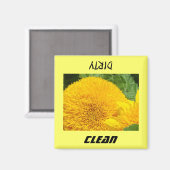 Magnets de lave-vaisselle Propre Fleurs de soleil  (Recto/Verso)