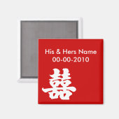 Magnets de Mariage double bonheur (Recto/Verso)