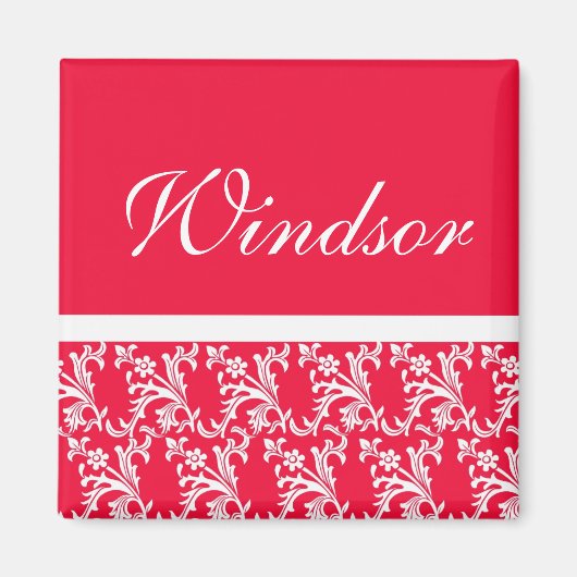 Magnets de mariage personnalisés Ruby Red (Devant)