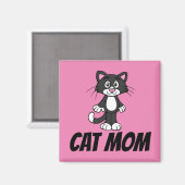 MAGNETS DE RÉFRIGÉRATEUR CAT MOM (Recto/Verso)
