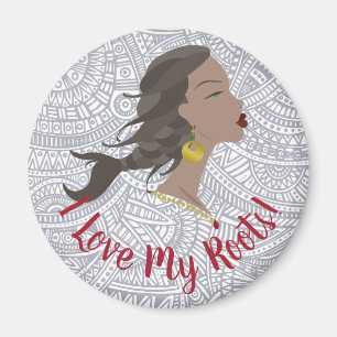 Magnets de réfrigérateur de texture afro-américain