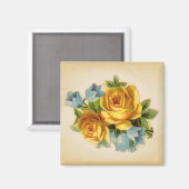 Magnets de rose jaune doux (Recto/Verso)