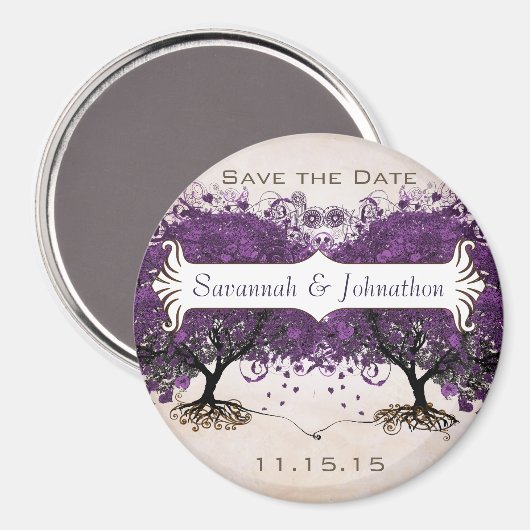 Magnets de sauvegarde d'arbre de coeur simplement  (Recto/Verso)