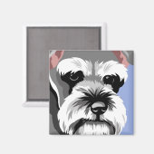 Magnets de Schnauzer miniature (Recto/Verso)