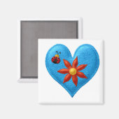 MAGNETS de serrure de coeur BLUE, Réfrigérateur (Recto/Verso)