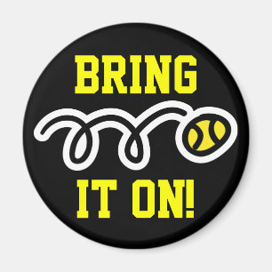 Magnets de tennis avec texte personnalisé Apporte