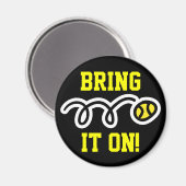 Magnets de tennis avec texte personnalisé Apportez (Recto/Verso)