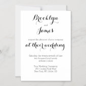 Magnets des invitations de mariage blanc clair (Recto)