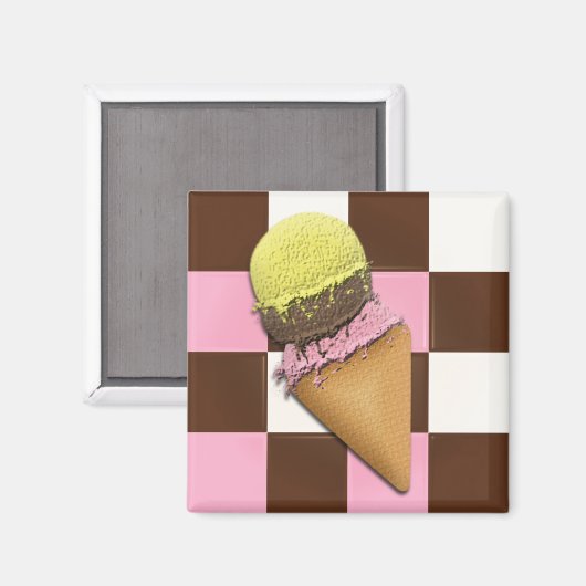 Magnets du cône de crème glacée (Recto/Verso)