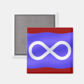 Magnets du drapeau des Métis des Premières nations (Recto/Verso)