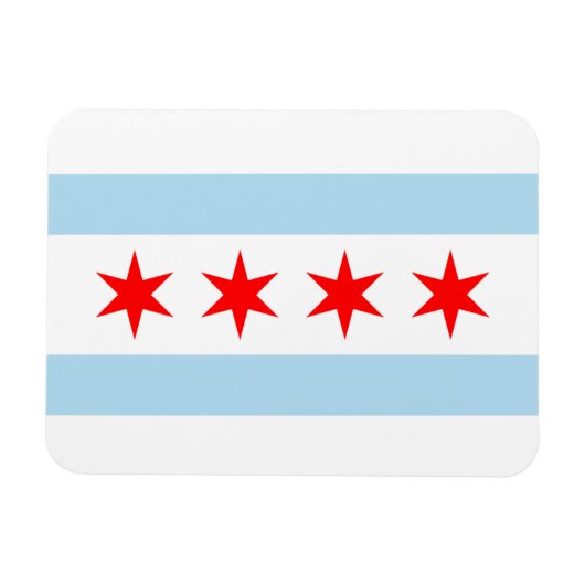 Magnets Flex Premium Flag de Chicago (Horizontal)