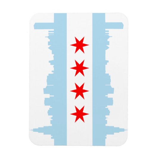 Magnets Flex Premium Flag de Chicago (Vertical)