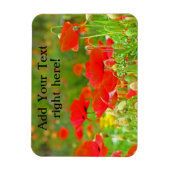 Magnets flexibles Ajouter votre texte Fleurs de pa (Vertical)