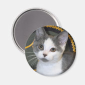 Magnets gris/argent/gris/blanc Kitten (Recto/Verso)