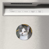 Magnets gris/argent/gris/blanc Kitten (In Situ (Lave-vaisselle))