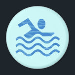 Magnets magnétiques de nage<br><div class="desc">Forme : Arrondi Magnet Créer des magnets personnalisés pour la maison et le bureau! Ajoutez votre image préférée sur un magnet rond ou personnalisez un design existant pour votre réfrigérateur ou votre armoire à dossier. Disponible en 3 tailles différentes. Imprimé sur du papier recyclé à 100 %. Surface recouverte de...</div>