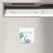 Magnets Mariages Blue Blossoms (In Situ (Lave-vaisselle))