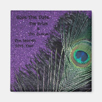 Magnets Mariages de Peacock violet et noir