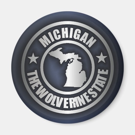 magnets "Michigan Steel" (Bleu) (Devant)