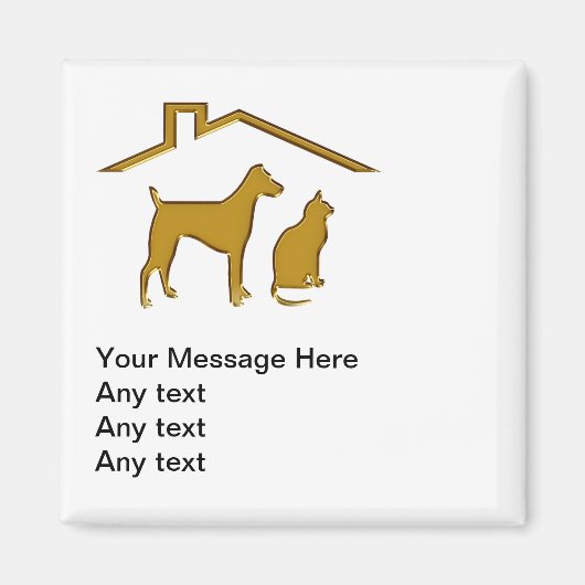 Magnets professionnels du service pour animaux de (Devant)