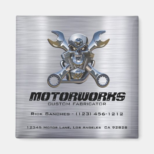 Magnets professionnels personnalisés (crâne et clé (Devant)