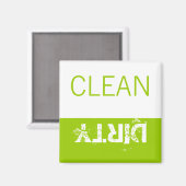 Magnets propres ou sales DIshwasher Étiquettes ver (Recto/Verso)