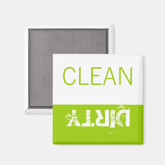 Magnets propres ou sales DIshwasher Étiquettes ver (Recto/Verso)