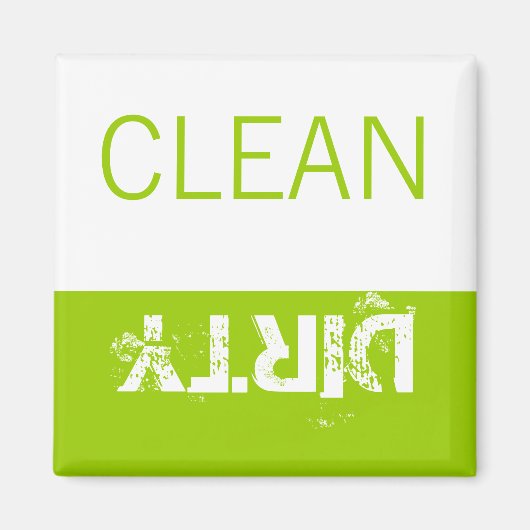 Magnets propres ou sales DIshwasher Étiquettes ver (Devant)