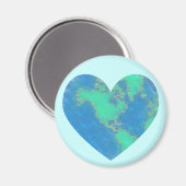 Magnets terrestres en forme de coeur (Recto/Verso)