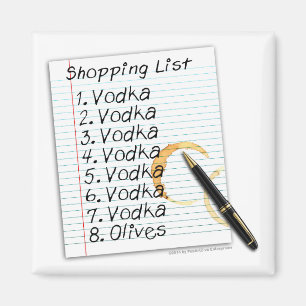 MAGNETS - VODKA SHOPPPING LISTE