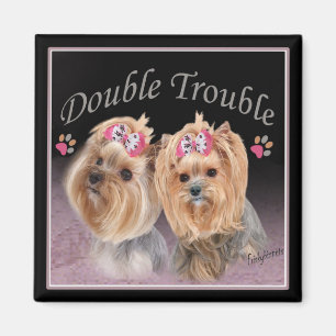 Magnets Yorkie Double Trouble