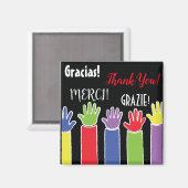 Magnetvierkant Bedankt A Lot Magnet Magneet (Voorkant / Achterkant)