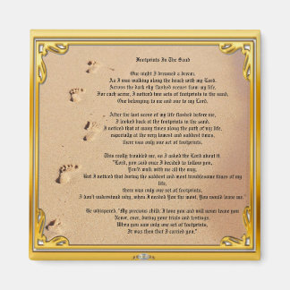 Magnetvoetafdrukken in de zand Sober Champions Magneet