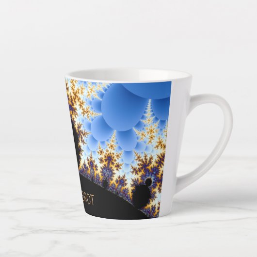 Magnificant Mandelbrot Fractal Latte Mok (Rechts)