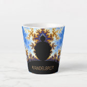 Magnificant Mandelbrot Fractal Latte Mok (Voorkant)