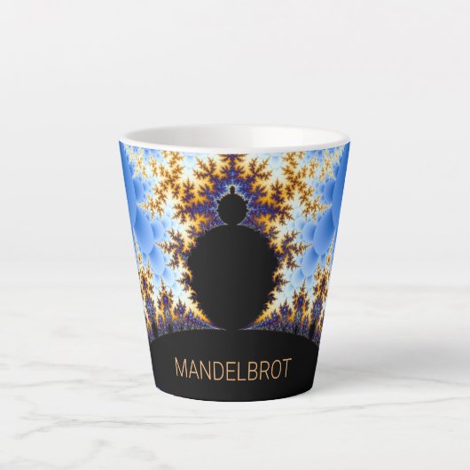 Magnificant Mandelbrot Fractal Latte Mok (Voorkant)